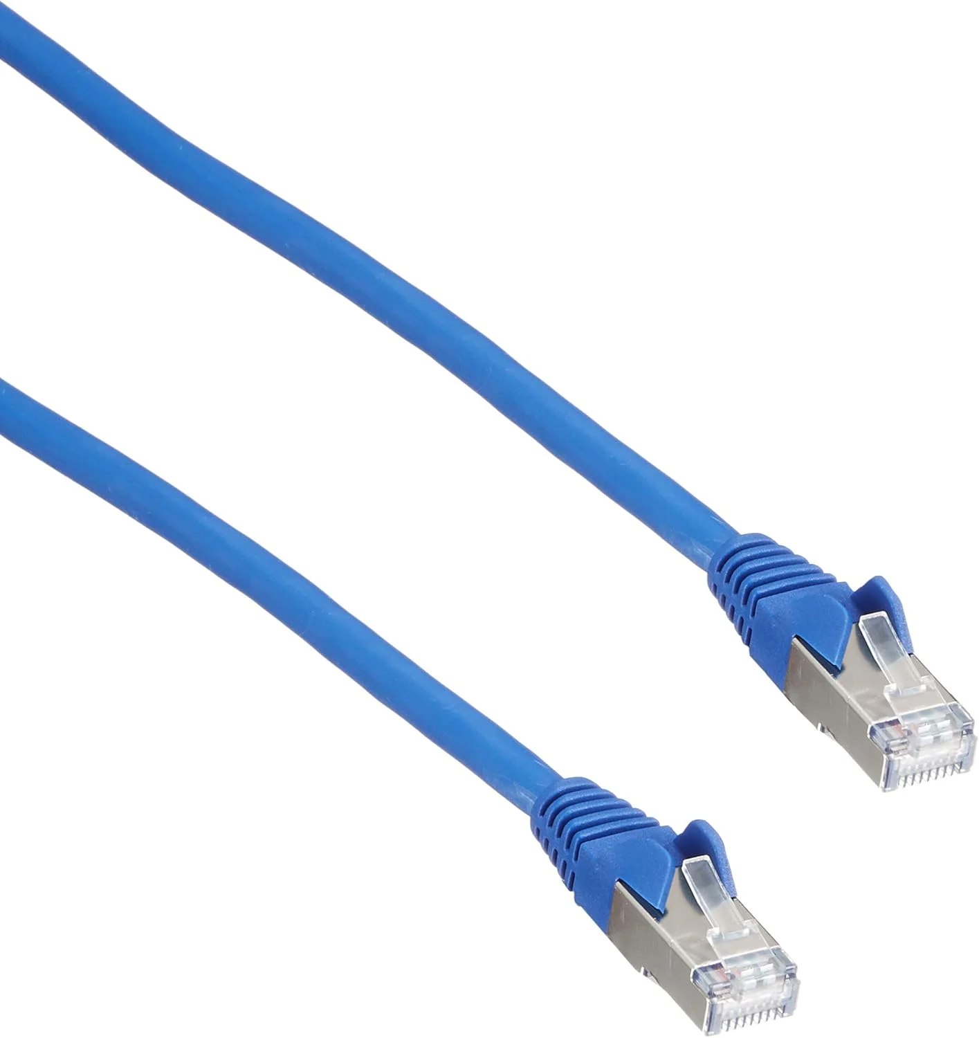 کابل اترنت 3 متری CAT6a استار تک - کابل پچ 10 گیگابیتی شیلد دار RJ45 100W PoE - کابل شبکه 10GbE STP دسته 6a با محافظ - آبی تست شده Fluke دارای گواهینامه UL/TIA