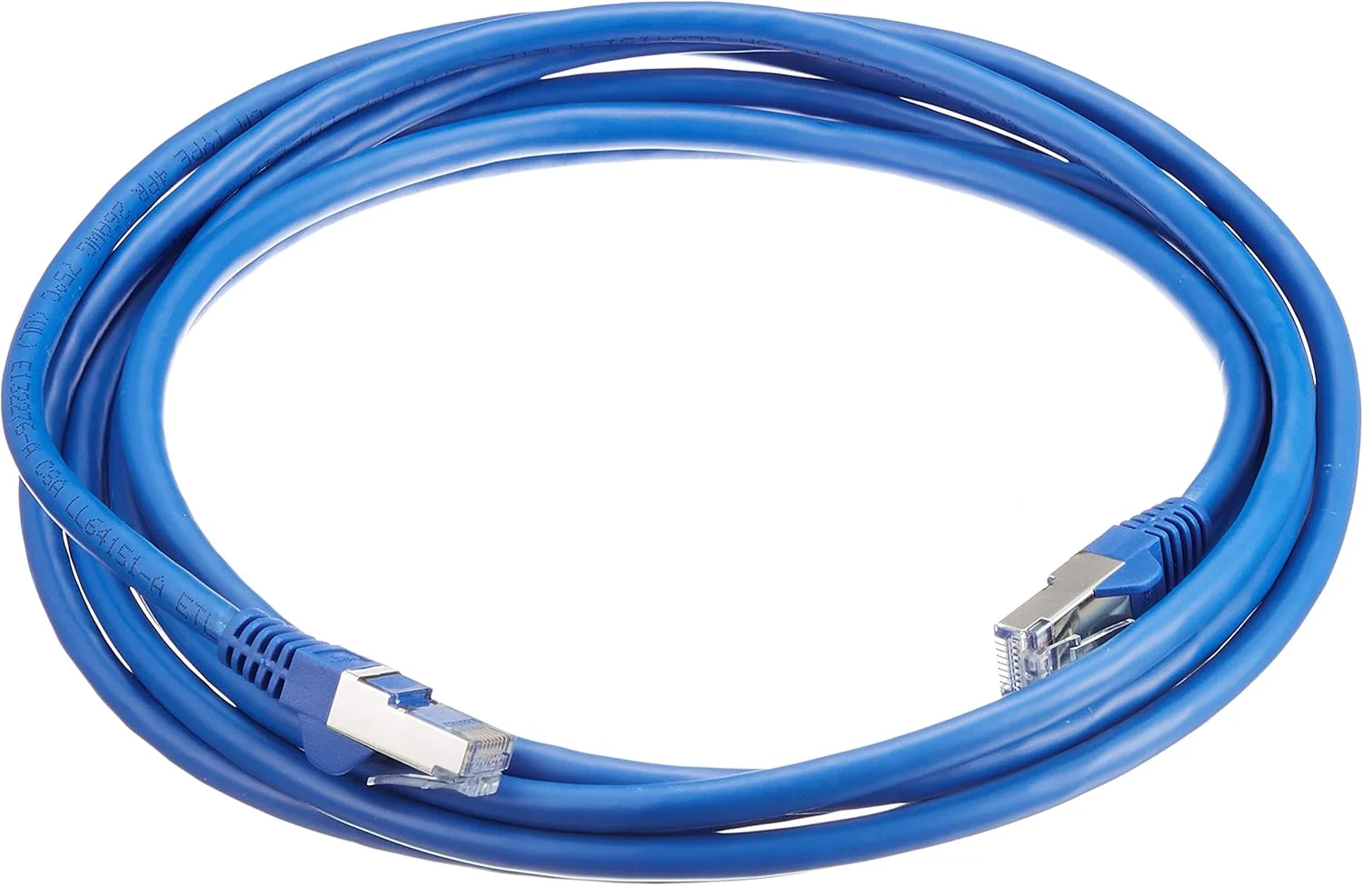 کابل اترنت 3 متری CAT6a استار تک - کابل پچ 10 گیگابیتی شیلد دار RJ45 100W PoE - کابل شبکه 10GbE STP دسته 6a با محافظ - آبی تست شده Fluke دارای گواهینامه UL/TIA