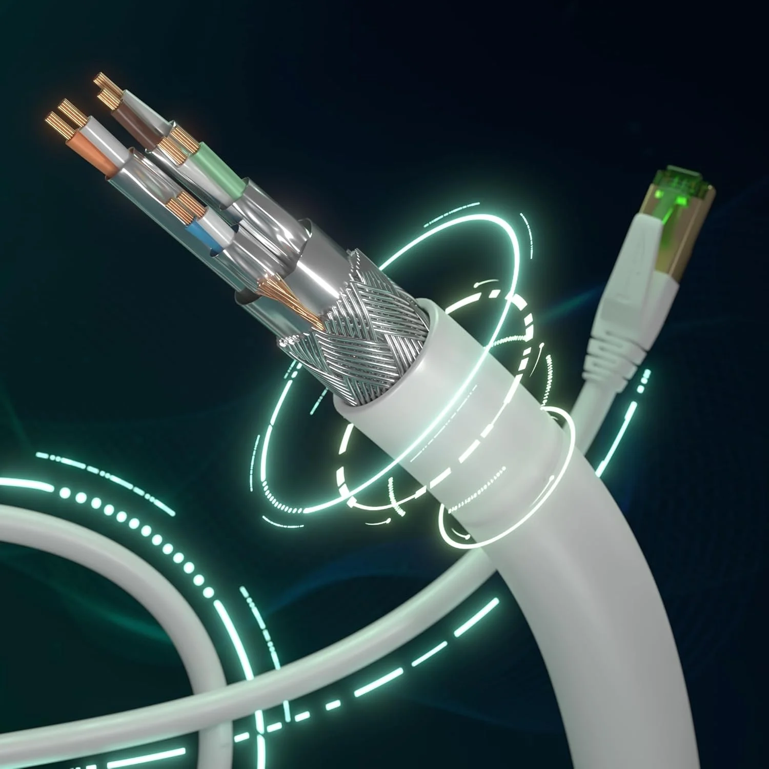 کابل شبکه KabelDirekt – Cat 7 – طول 2 متر – کابل LAN 10 گیگابیتی و کابل اترنت – موجود در اندازههای 0.25 تا 30 متر (مناسب برای شبکههای پرسرعت، کامپیوتر، بازی، سوییچ، روتر و مودم، RJ45 – سفید) کابل شبکه KabelDirekt – Cat 7 – طول 2 متر – کابل LAN 10 گیگابیتی و کابل اترنت – موجود در اندازههای 0.25 تا 30 متر (مناسب برای شبکههای پرسرعت، کامپیوتر، بازی، سوییچ، روتر و مودم، RJ45 – سفید)