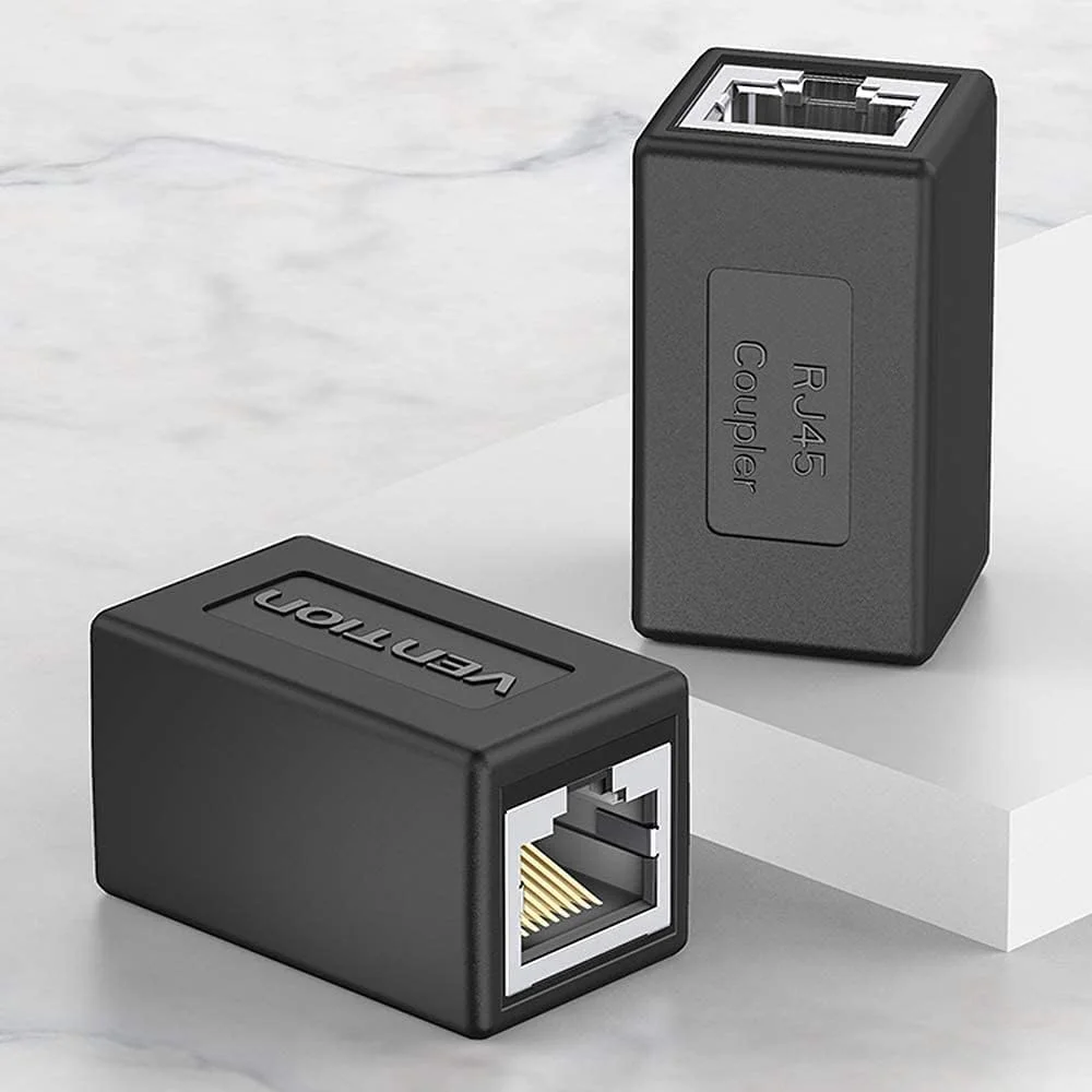 کوپلر RJ45 ونشن IPVB0، توسعه دهنده اترنت محافظت شده 1 گیگابیت بر ثانیه FTP Cat.6 Cat.6A Cat.5 Cat.5E، آداپتور توسعه دهنده کابل اترنت 100 متری، کانکتور کابل اترنت کوپلر خطی مادگی به مادگی، بسته 5 عددی