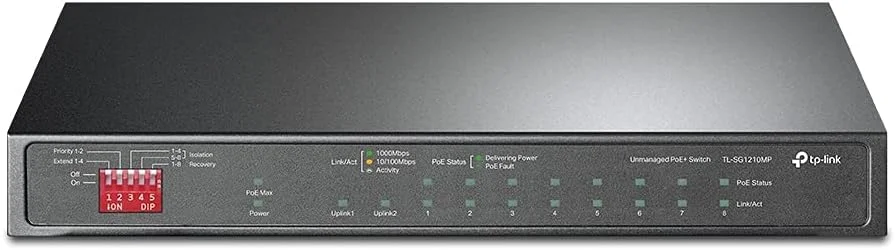 سوییچ 10 پورت غیر مدیریتی تی پی-لینک مدل TL-SG1210MP V2