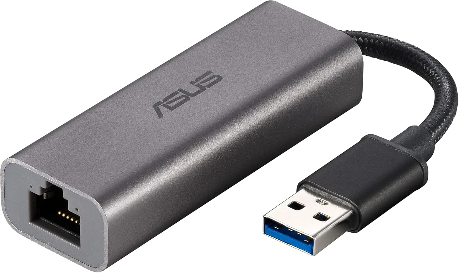 آداپتور اترنت 2.5G ایسوس (USB-C2500) اتصال شبکه LAN سیمی برای سیستم عامل مک، لینوکس، ویندوز، سازگار با 2.5G، 1G، 100Mbps، ایده آل برای بازی