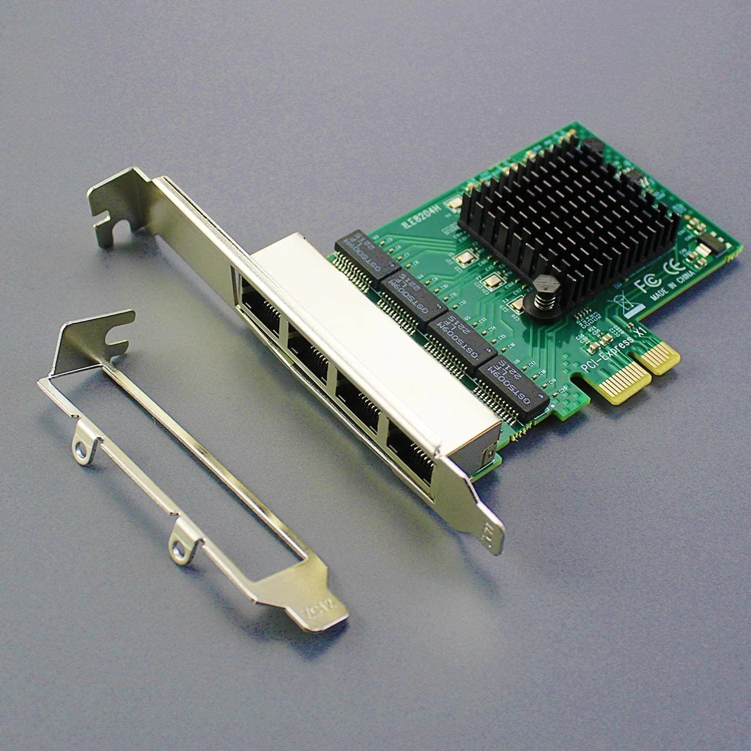 کارت شبکه اترنت گیگابیتی PCIe چهار پورت GLOTRENDS LE8204، سرعت کامل گیگابیت، 4 پورت LAN RJ45، نصب PCIe X1