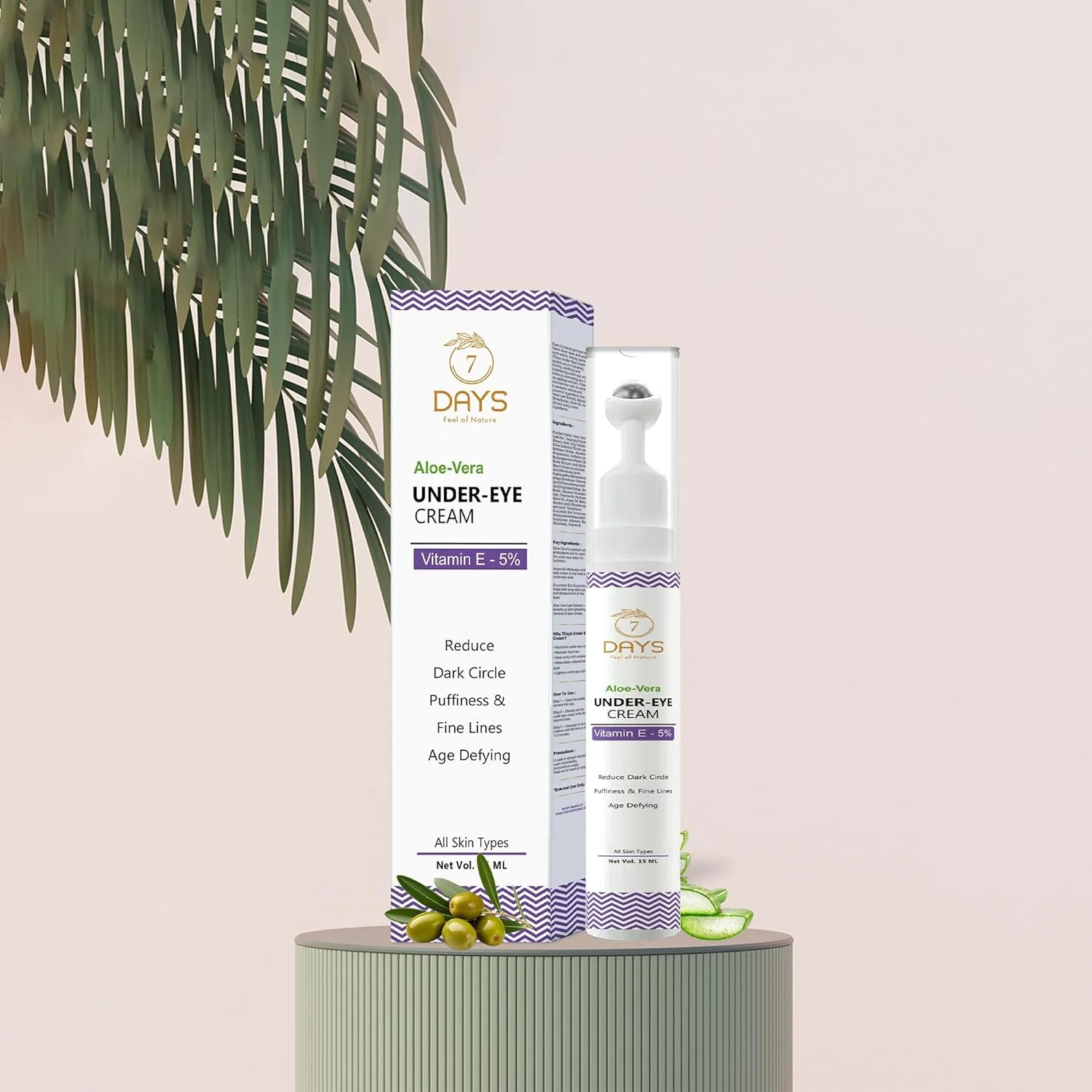 کرم دور چشم 7DaysNatural برای رفع سیاهی، پف و خطوط ریز | غنی شده با روغن دانه چیا | روغن قهوه | ویتامین های E و B3 با غلتک ماساژ خنک کننده (15 میلی لیتر) کرم دور چشم 7DaysNatural برای رفع سیاهی، پف و خطوط ریز | غنی شده با روغن دانه چیا | روغن قهوه | ویتامین های E و B3 با غلتک ماساژ خنک کننده (15 میلی لیتر)