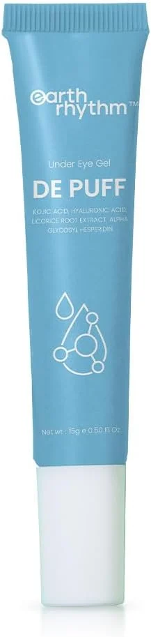 ژل دور چشم Earth Rhythm با غلتک ماساژ خنک کننده | غنی شده با کوجیک اسید و هیالورونیک اسید برای تیرگی، پف و خطوط ریز زیر چشم | برای آقایان و بانوان - 15 گرم