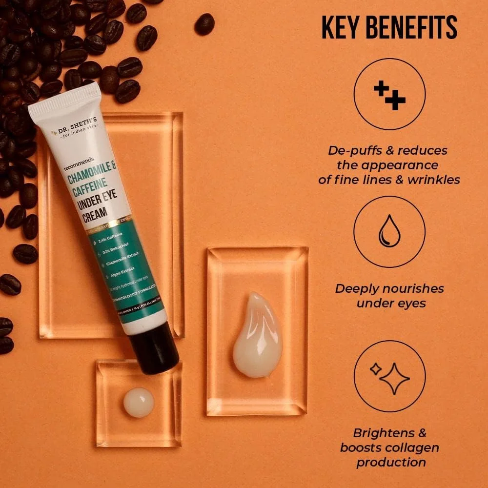 کرم دور چشم بابونه و 2.4% کافئین دکتر شث | کاهش خطوط ریز، چروک و پف | 0.1% باکوچیول و عصاره جلبک برای تیرگی دور چشم برای خانم ها و آقایان | کرم ضد پیری استفاده روزانه - 15 گرم کرم دور چشم بابونه و 2.4% کافئین دکتر شث | کاهش خطوط ریز، چروک و پف | 0.1% باکوچیول و عصاره جلبک برای تیرگی دور چشم برای خانم ها و آقایان | کرم ضد پیری استفاده روزانه - 15 گرم