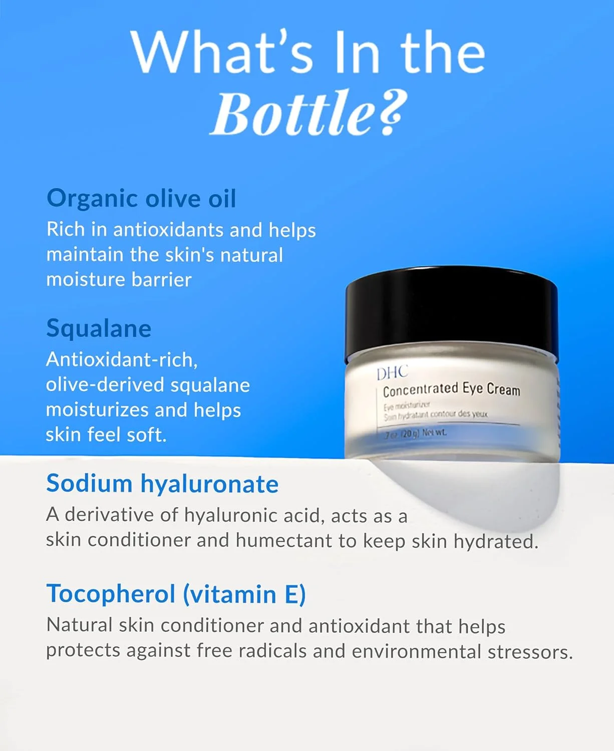 کرم دور چشم غلیظ DHC، آبرسان عمیق، تسکین دهنده، خطوط ریز، پنجه کلاغی، حلقه های تیره، فاقد عطر و رنگ، ایده آل برای انواع پوست، 20 گرم کرم دور چشم غلیظ DHC، آبرسان عمیق، تسکین دهنده، خطوط ریز، پنجه کلاغی، حلقه های تیره، فاقد عطر و رنگ، ایده آل برای انواع پوست، 20 گرم