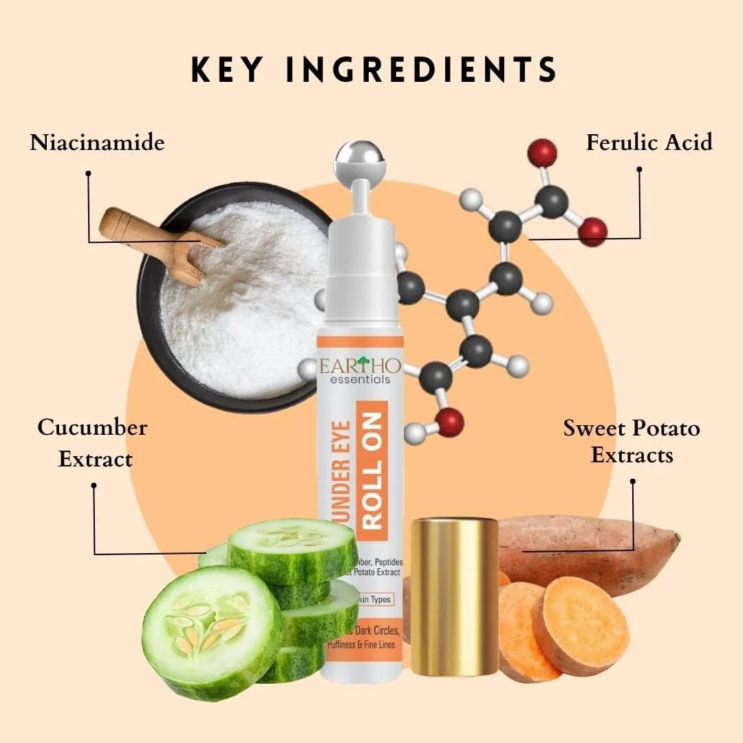 کرم دور چشم رولی 15 میلی لیتری با عصاره خیار، پپتیدها و سیب زمینی شیرین کرم دور چشم رولی 15 میلی لیتری با عصاره خیار، پپتیدها و سیب زمینی شیرین