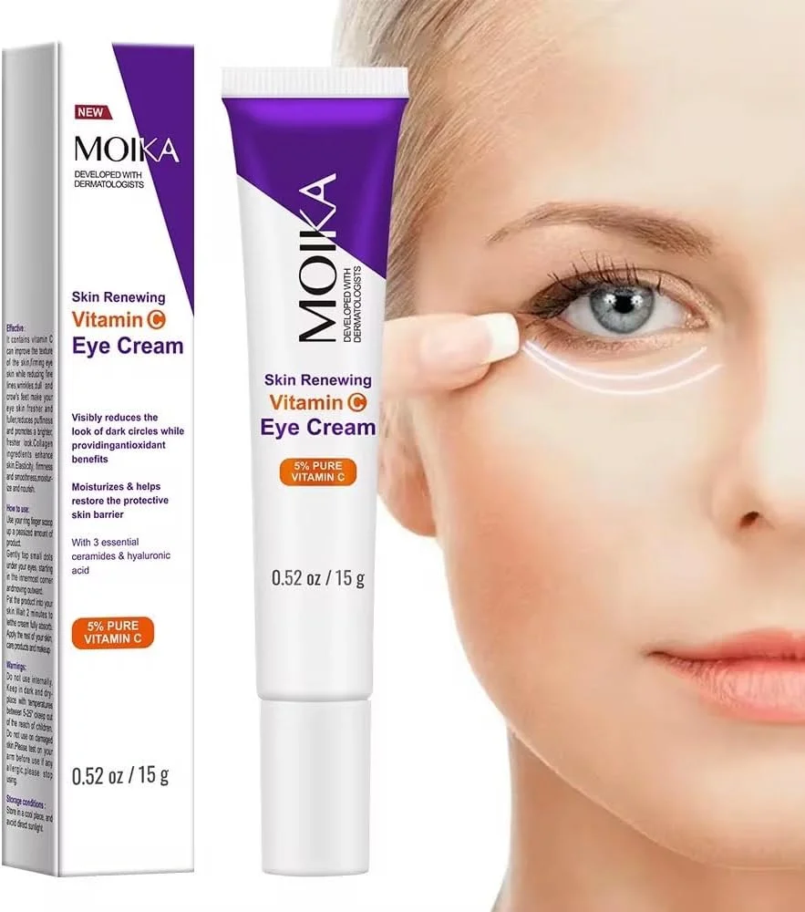 کرم دور چشم ویتامین C امیلی بیوتی با کافئین و سرامید - ضد پیری، ضد چروک، کاهش دهنده تیرگی و پف - روشن کننده و سفت کننده پوست زیر چشم برای آقایان و بانوان کرم دور چشم ویتامین C امیلی بیوتی با کافئین و سرامید - ضد پیری، ضد چروک، کاهش دهنده تیرگی و پف - روشن کننده و سفت کننده پوست زیر چشم برای آقایان و بانوان