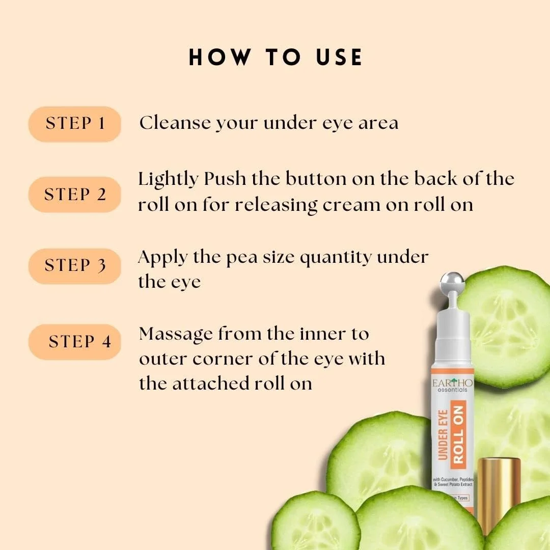 کرم دور چشم رولی ارثو اسنشیالز 15 میلی لیتر حاوی خیار، پپتیدها و عصاره سیب زمینی شیرین کرم دور چشم رولی ارثو اسنشیالز 15 میلی لیتر حاوی خیار، پپتیدها و عصاره سیب زمینی شیرین