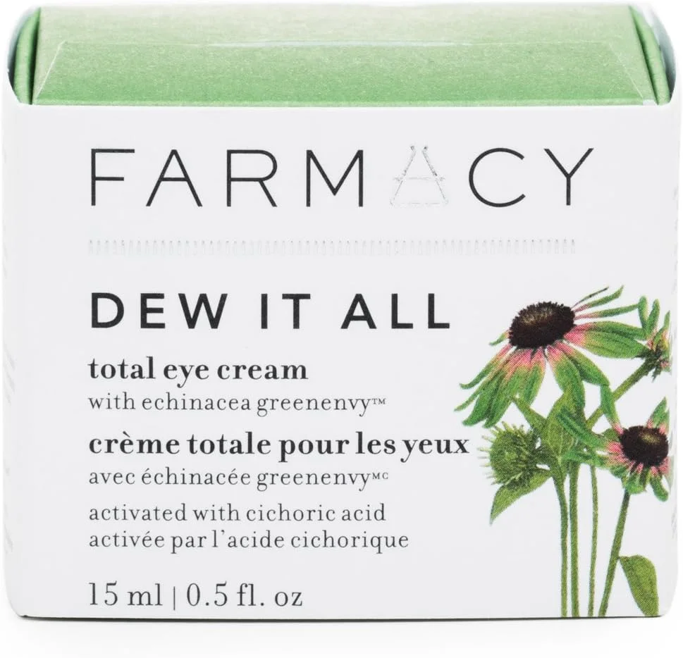 کرم دور چشم Farmacy Dew It All - کرم مرطوب کننده طبیعی برای خطوط و چروک های زیر چشم