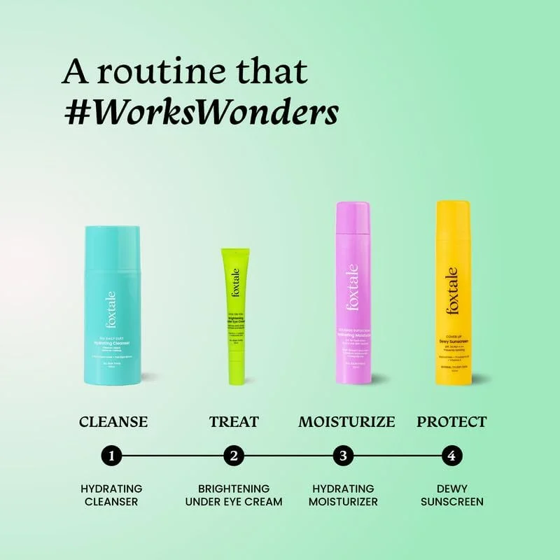 کرم روشن کننده دور چشم FoxTale | ویتامین C، کافئین و اسید هیالورونیک | کاهش تیرگی و پف زیر چشم | روشن کننده زیر چشم با نوک سرامیکی | مناسب انواع پوست | برای آقایان و بانوان | 20 میلی لیتر