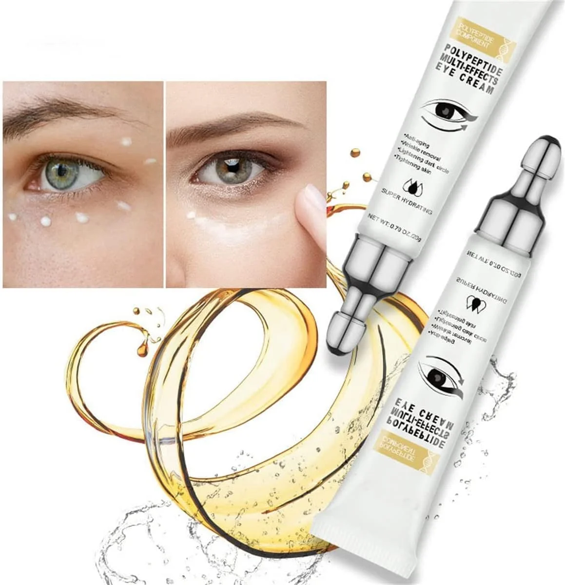 کرم رفع دانه های چربی دور چشم، کرم چند منظوره دور چشم پلی پپتیدی، کرم دور چشم ضد پیری 20 گرمی، کرم دور چشم مرطوب کننده برای محو کردن حلقه های تیره، پف زیر چشم، دانه های چربی و خطوط ریز