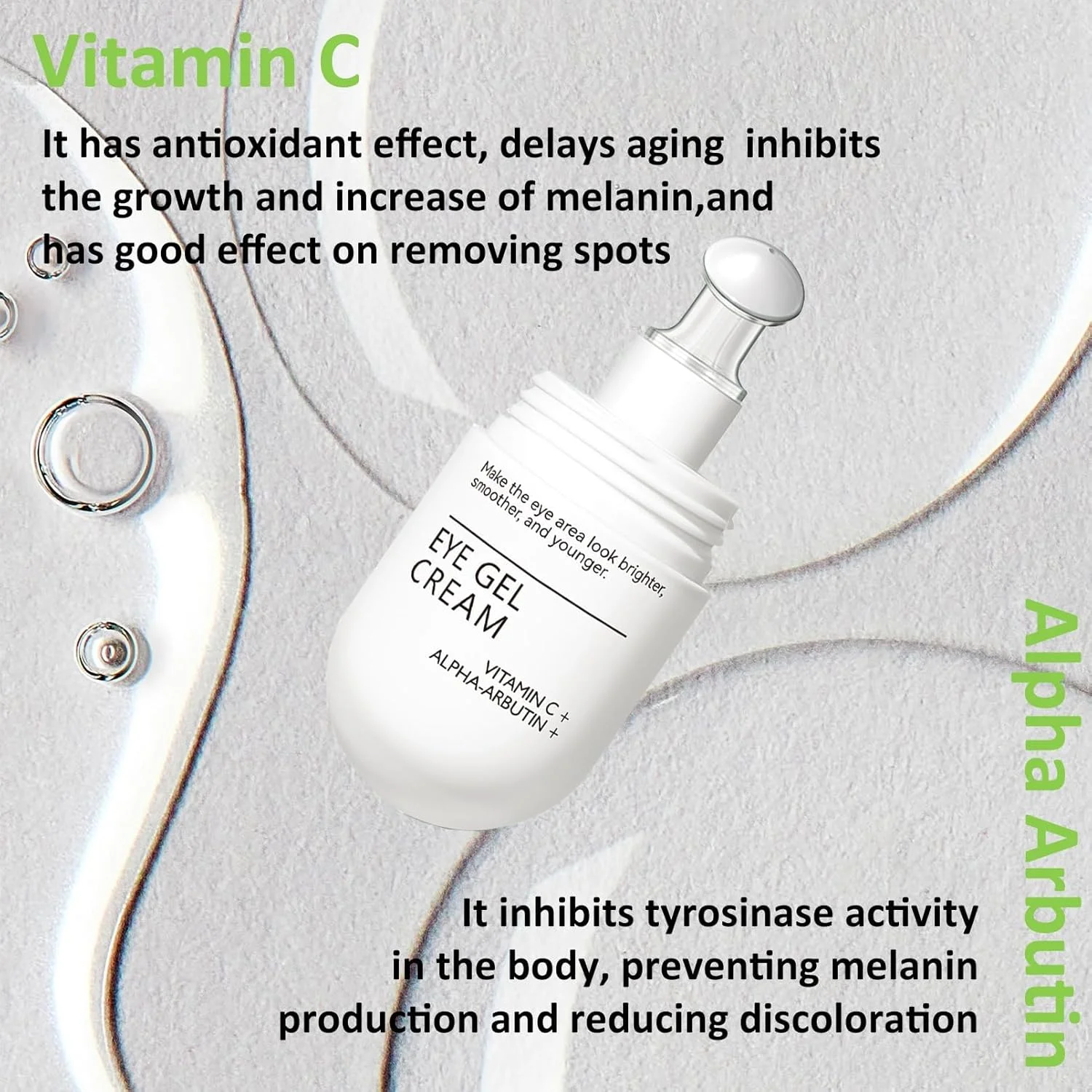 کرم دور چشم GraGra حاوی ویتامین C، کرم ژل دور چشم برای رفع تیرگی، رفع پف زیر چشم، جلوگیری از پف و تیرگی زیر چشم و ضد پیری کرم دور چشم GraGra حاوی ویتامین C، کرم ژل دور چشم برای رفع تیرگی، رفع پف زیر چشم، جلوگیری از پف و تیرگی زیر چشم و ضد پیری