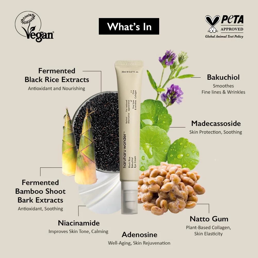 کرم دور چشم برنج سیاه و باکوچیول هاروهارو واندر 20 میلی لیتر کرم دور چشم برنج سیاه و باکوچیول هاروهارو واندر 20 میلی لیتر