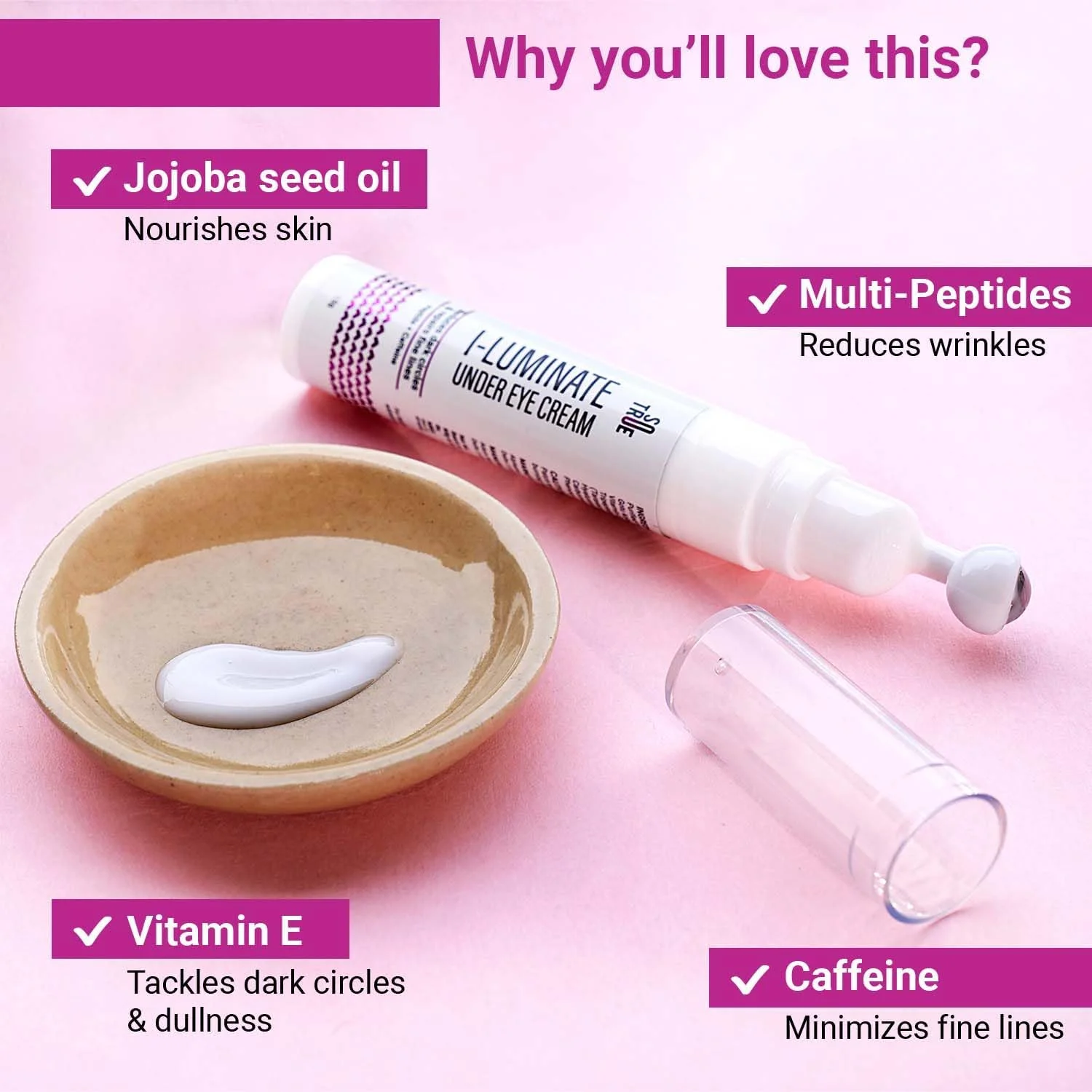 کرم دور چشم روشن کننده Sotrue برای حلقه های تیره زیر چشم بانوان | برای پف و خطوط ریز، 15 گرم | غنی شده با آلوئه ورا، دانه جوجوبا و ویتامین E | مناسب برای انواع پوست کرم دور چشم روشن کننده Sotrue برای حلقه های تیره زیر چشم بانوان | برای پف و خطوط ریز، 15 گرم | غنی شده با آلوئه ورا، دانه جوجوبا و ویتامین E | مناسب برای انواع پوست