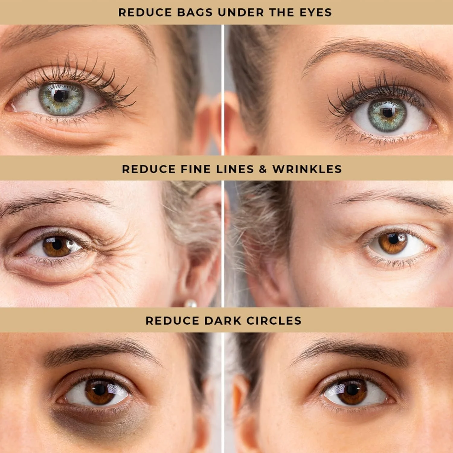 کرم سفت کننده فوری دور چشم، رفع موقت پف زیر چشم، برای رفع سیاهی و پف زیر چشم، خطوط ریز، چین و چروک عمیق، سفت و صاف کننده (15 میلی لیتر) کرم سفت کننده فوری دور چشم، رفع موقت پف زیر چشم، برای رفع سیاهی و پف زیر چشم، خطوط ریز، چین و چروک عمیق، سفت و صاف کننده (15 میلی لیتر)