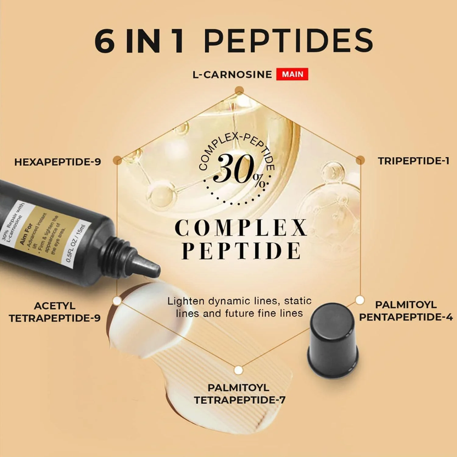 کرم سفت کننده فوری دور چشم، رفع موقت پف زیر چشم، برای رفع سیاهی و پف زیر چشم، خطوط ریز، چین و چروک عمیق، سفت و صاف کننده (15 میلی لیتر) کرم سفت کننده فوری دور چشم، رفع موقت پف زیر چشم، برای رفع سیاهی و پف زیر چشم، خطوط ریز، چین و چروک عمیق، سفت و صاف کننده (15 میلی لیتر)