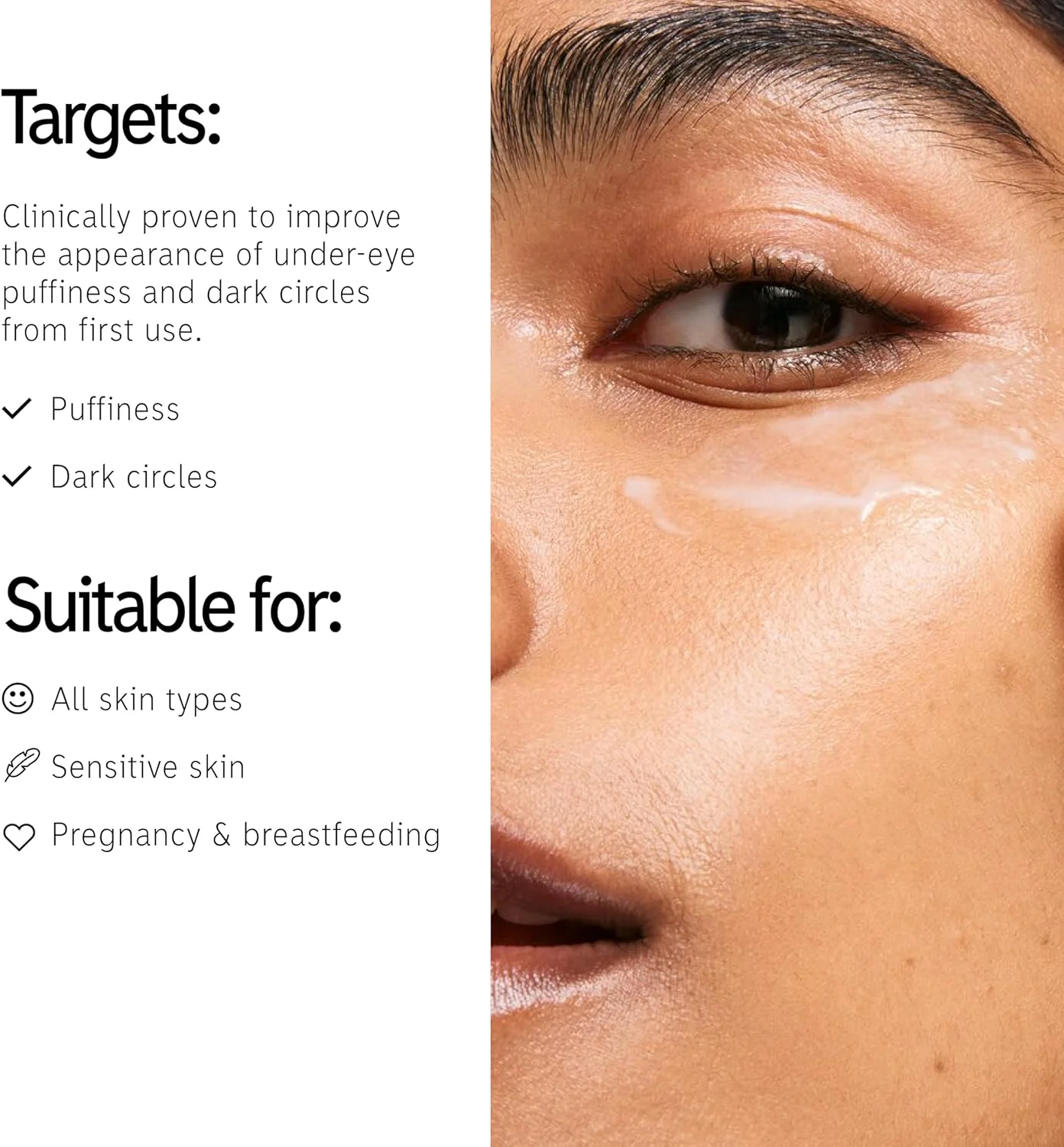 کرم دور چشم کافئین اینکی لیست 15 میلی لیتر | بهبود تیرگی دور چشم | روشن کننده زیر چشم | بدون عطر | مناسب برای انواع پوست