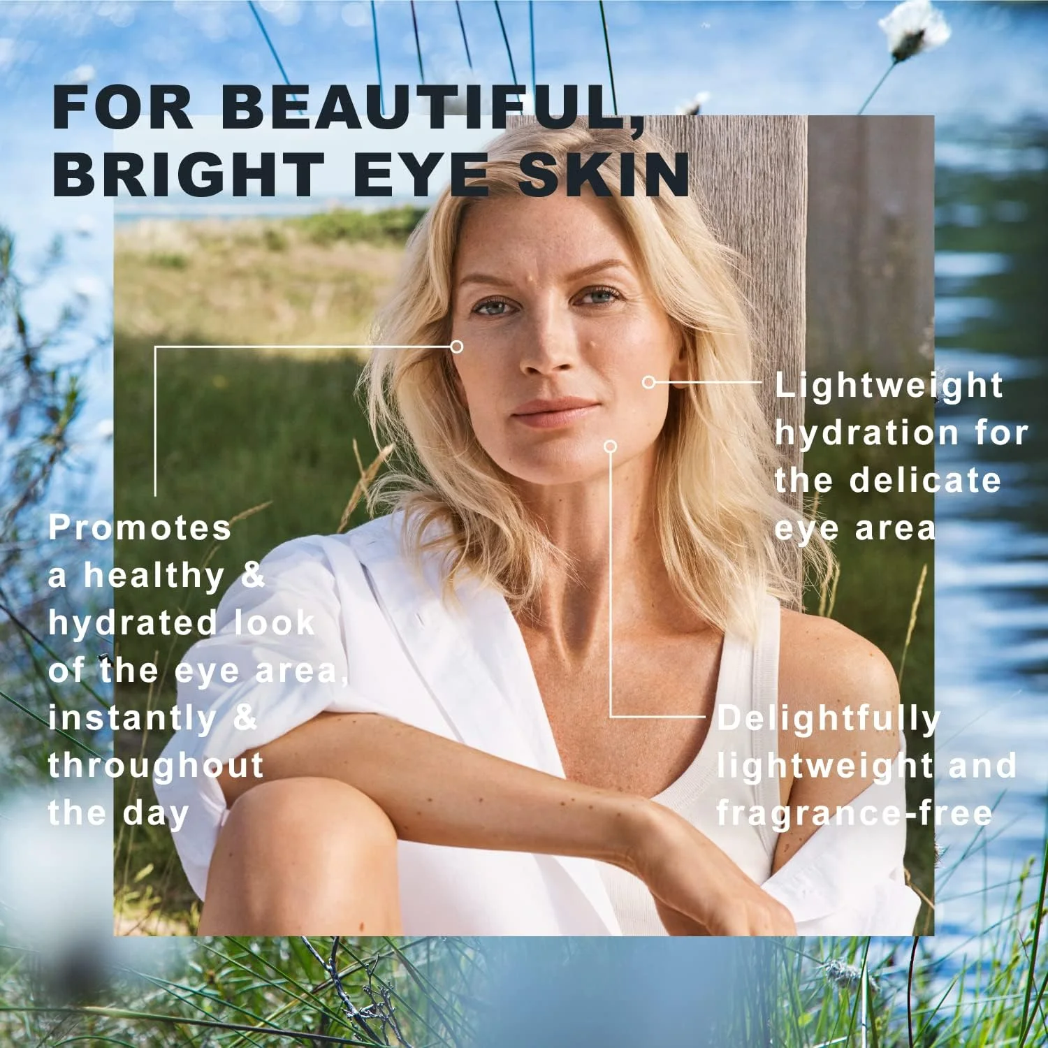 ژل آبرسان دور چشم لومنه Purity Dew Drops - کرم دور چشم با هیالورونیک اسید و سرم زیر چشم + درمان پف چشم، 15 میلی لیتر