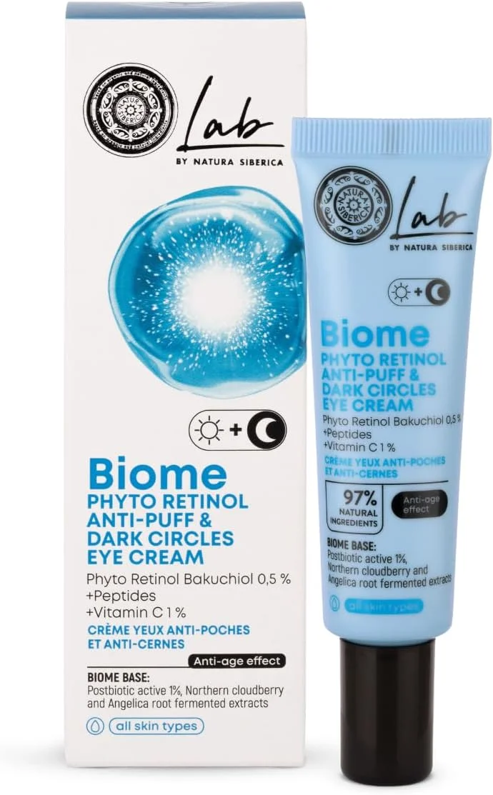 کرم دور چشم ناتورا Siberica Lab Biome Phyto Retinol ضد پف و تیرگی 30 میلی لیتر