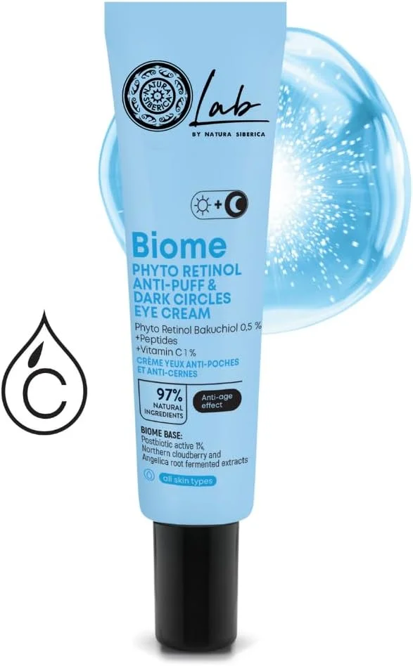 کرم دور چشم ناتورا Siberica Lab Biome Phyto Retinol ضد پف و تیرگی 30 میلی لیتر