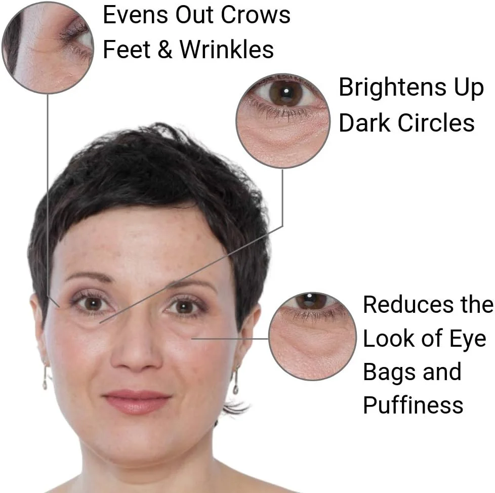 با کرم دور چشم ارگانیس با حلقه‌های تیره، پف زیر چشم و خطوط ریز خداحافظی کنید! مرطوب کننده ضد پیری که ظاهر پف، چین و چروک و سیاهی دور چشم را کاهش می‌دهد. ژل روز و سرم شب طبیعی زیر چشم