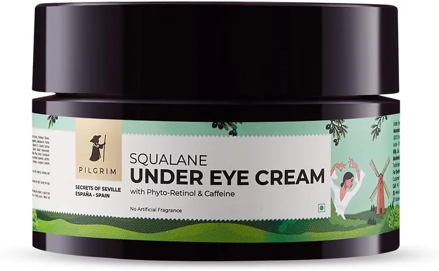 کرم دور چشم اسکوالان (مشتق شده از گیاه) پیلگریم برای سیاهی دور چشم، مناسب خانم ها و آقایان، حاوی فیتو-رتینول و کافئین | کرم دور چشم برای چروک و پف زیر چشم | از بین برنده سیاهی دور چشم، مناسب انواع پوست | 30 گرم کرم دور چشم اسکوالان (مشتق شده از گیاه) پیلگریم برای سیاهی دور چشم، مناسب خانم ها و آقایان، حاوی فیتو-رتینول و کافئین | کرم دور چشم برای چروک و پف زیر چشم | از بین برنده سیاهی دور چشم، مناسب انواع پوست | 30 گرم