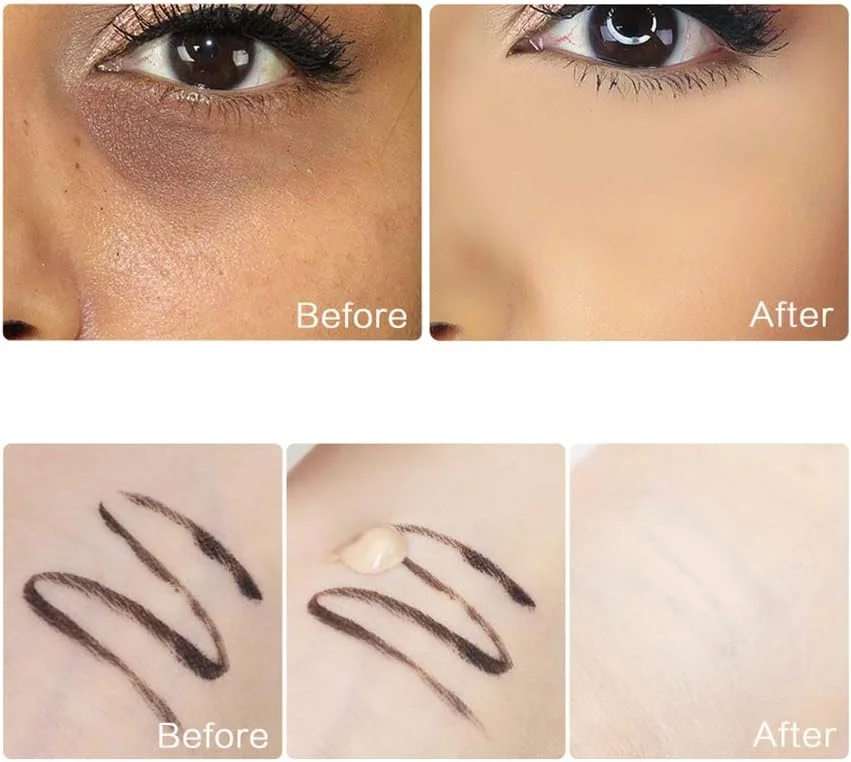 مجموعه کانسیلر پوشش کامل ضد آب SACE LADY به همراه پد پرایمر، کرم پودر مایع مات و یکدست کننده پوست، کیت آرایشی اصلاح کننده برای پوشاندن سیاهی دور چشم، لک، جای جوش (طبیعی)