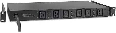 واحد توزیع برق رک APC، پایه، 1U، 14.4 کیلووات، 208 ولت، (6) C19 واحد توزیع برق رک APC، پایه، 1U، 14.4 کیلووات، 208 ولت، (6) C19