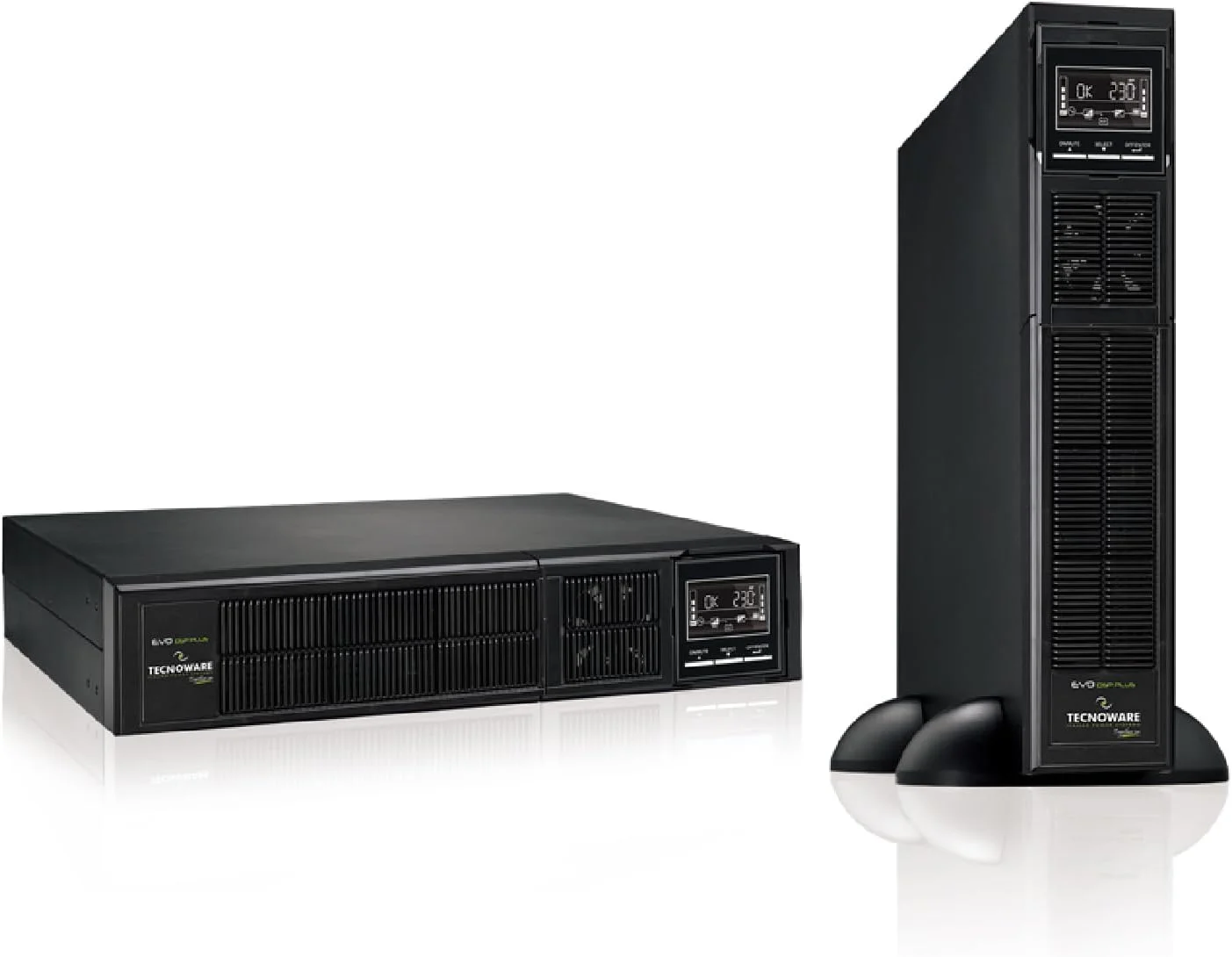 منبع تغذیه بدون وقفه تکنوویر EVO DSP PLUS 1200 - فناوری آنلاین، نصب برج، 8 خروجی IEC، استقلال تا 40 دقیقه VA