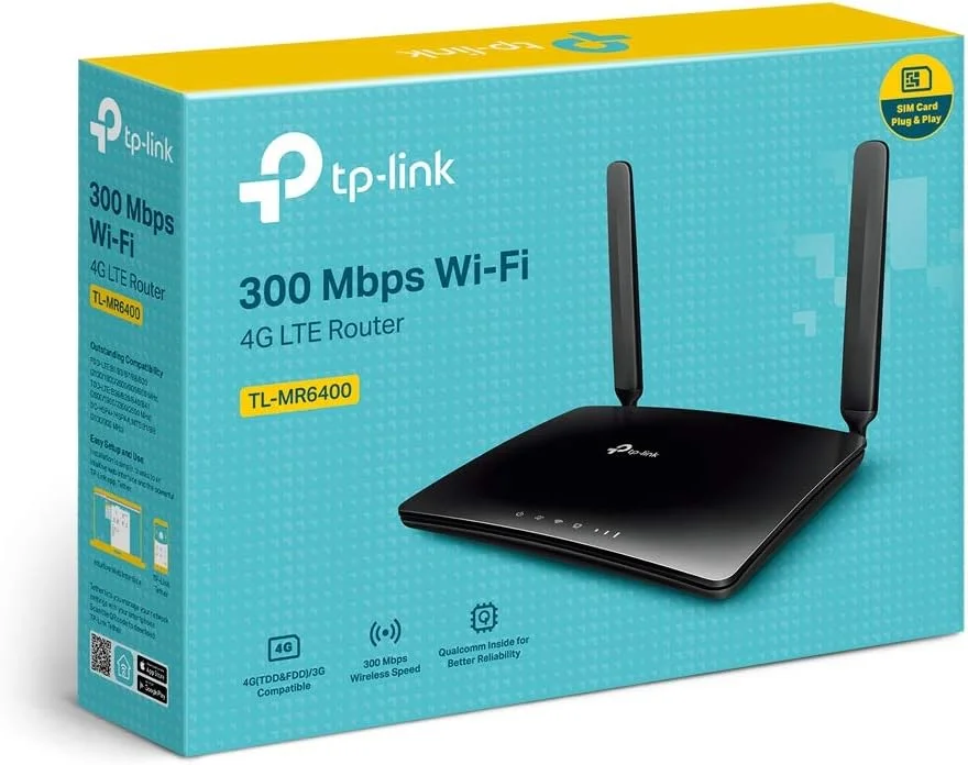 روتر 4G LTE بی‌سیم N 300 مگابیت بر ثانیه TP-Link TL-MR6400