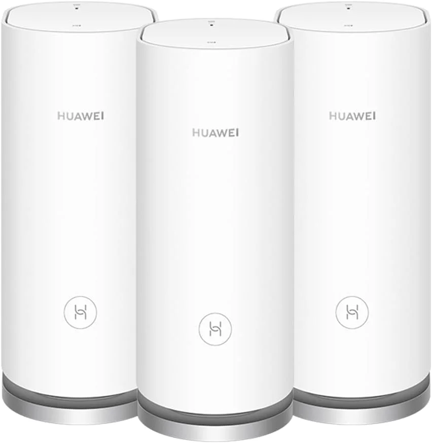 HUAWEI WiFi Mesh 3 AX3000 - سیستم WiFi مش برای کل خانه، یکپارچه و سریع، تا 3000 مگابیت در ثانیه، اتصال 250+ دستگاه، اتصال فوق العاده سریع در خانه های متوسط ​​تا بزرگ - بسته 3 عددی + UK