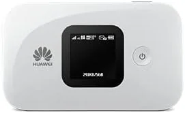 هواوی E5577-321 نقطه اتصال وای فای همراه 4G LTE با سرعت 150 مگابیت بر ثانیه، باتری 3000 میلی آمپر ساعتی (12 ساعت کارکرد)، (4G LTE در اروپا، آسیا، خاورمیانه، آفریقا، DIGITEL در ونزوئلا) سفید