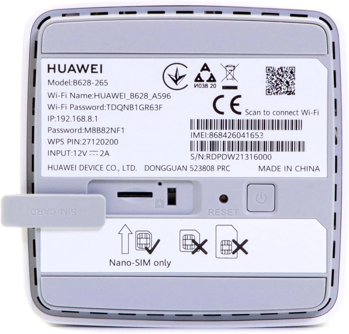 مودم روتر 4G/LTE هواوی B628-265، CAT 12، روتر وای‌فای دو بانده، 600 مگابیت بر ثانیه، اتصال تا 64 دستگاه، چیپست Balong، آنلاک برای تمام شبکه‌ها + دوشاخه UK - سفید