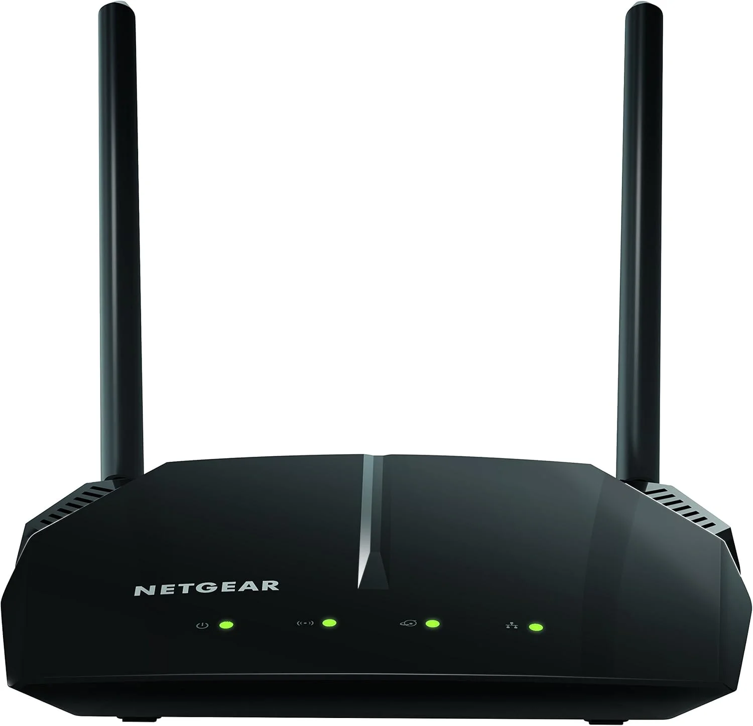 روتر وای فای دو بانده Netgear Ac1200، مشکی، R6120-100Uks، بزرگ