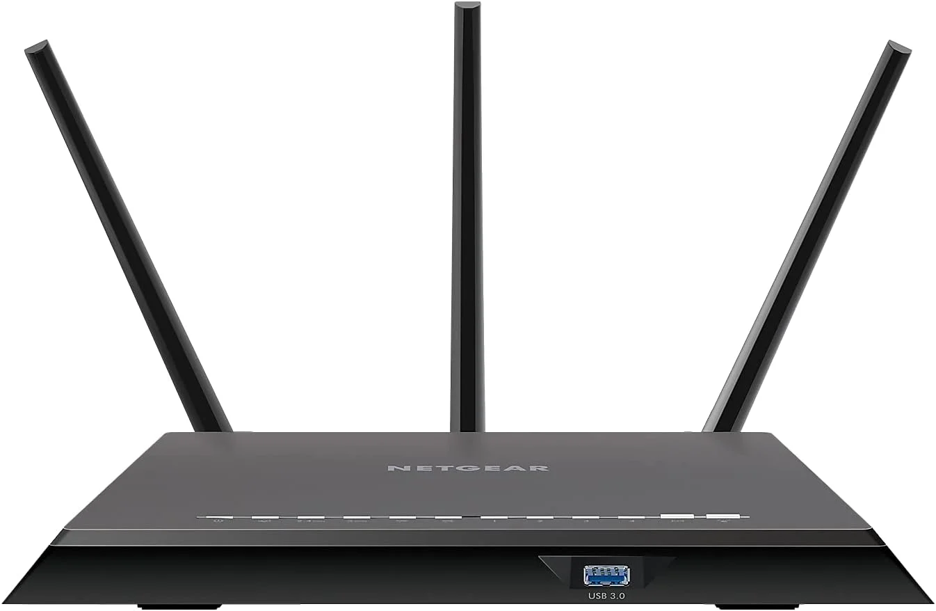 روتر هوشمند وای فای NETGEAR Nighthawk (R7000P) - سرعت بی سیم AC2300 (تا 2300 مگابیت در ثانیه) | پوشش تا 185 متر مربع و 35 دستگاه روتر متن باز روتر هوشمند وای فای NETGEAR Nighthawk (R7000P) - سرعت بی سیم AC2300 (تا 2300 مگابیت در ثانیه) | پوشش تا 185 متر مربع و 35 دستگاه روتر متن باز