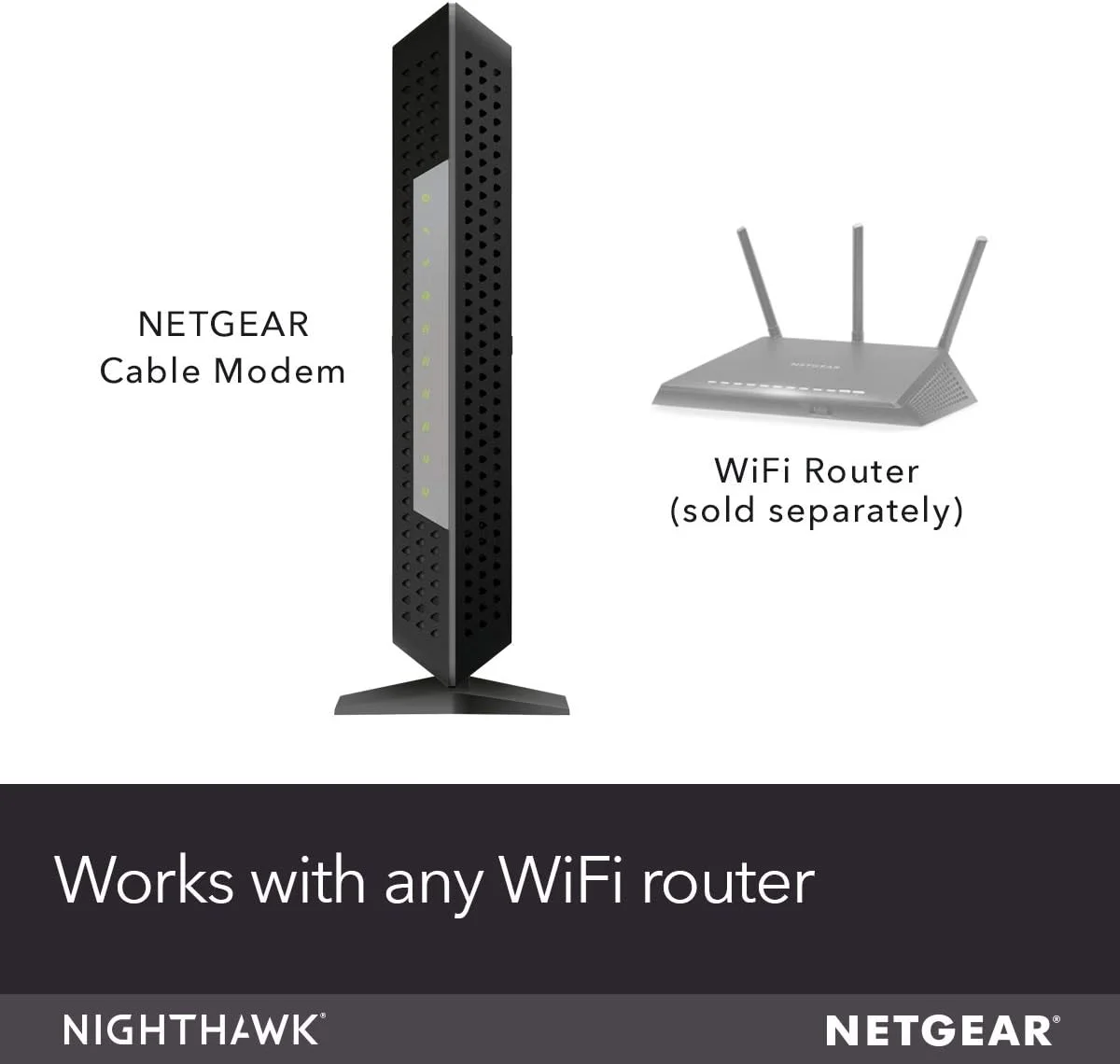 مودم کابلی NETGEAR Nighthawk با قابلیت صدا (CM1150) - تایید شده برای Xfinity توسط Comcast برای طرح های اینترنت و صدا تا 800 مگابیت بر ثانیه | 2 خط تلفن | 4 پورت اترنت 1G | DOCSIS 3.1 مودم کابلی NETGEAR Nighthawk با قابلیت صدا (CM1150) - تایید شده برای Xfinity توسط Comcast برای طرح های اینترنت و صدا تا 800 مگابیت بر ثانیه | 2 خط تلفن | 4 پورت اترنت 1G | DOCSIS 3.1