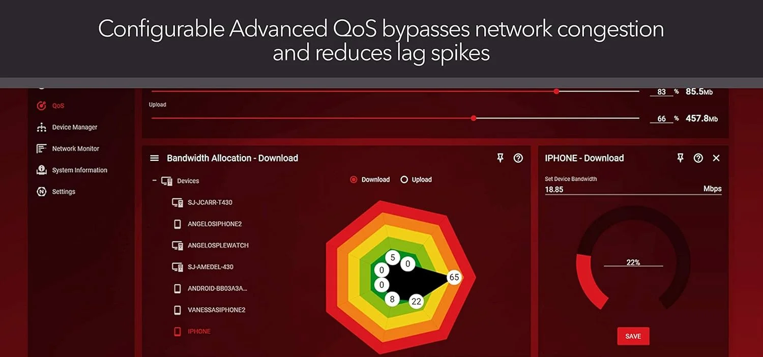 روتر گیمینگ NETGEAR Nighthawk Pro XR500 Wi-Fi با 4 پورت اترنت و سرعت بی سیم تا 2.6 گیگابیت بر ثانیه، AC2600، بهینه شده برای پینگ پایین روتر گیمینگ NETGEAR Nighthawk Pro XR500 Wi-Fi با 4 پورت اترنت و سرعت بی سیم تا 2.6 گیگابیت بر ثانیه، AC2600، بهینه شده برای پینگ پایین