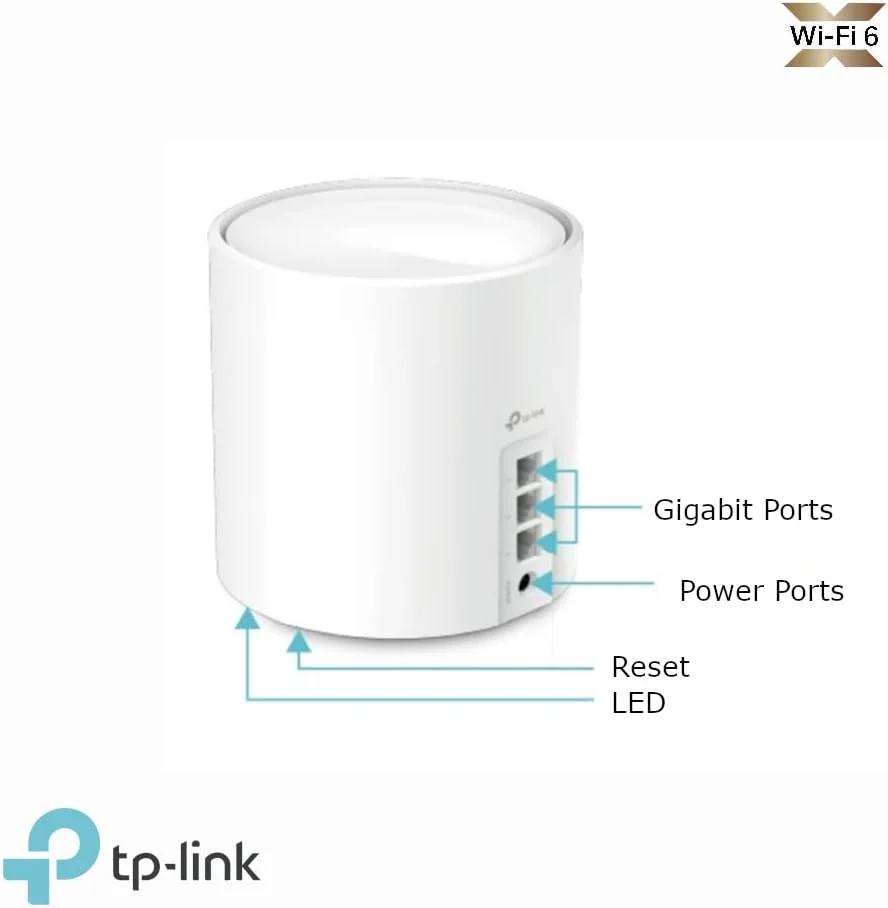 روتر وای فای مش دو بانده TP-Link Deco، روتر وای فای 6 با سرعت 2402 مگابیت بر ثانیه، پوشش 230 متر مربع، اتصال بیش از 150 دستگاه، قابل استفاده به عنوان توسعه دهنده مش وای فای، کنترل والدین، سازگار با تمام مدل های Deco، افزودنی روتر وای فای مش دو بانده TP-Link Deco، روتر وای فای 6 با سرعت 2402 مگابیت بر ثانیه، پوشش 230 متر مربع، اتصال بیش از 150 دستگاه، قابل استفاده به عنوان توسعه دهنده مش وای فای، کنترل والدین، سازگار با تمام مدل های Deco، افزودنی