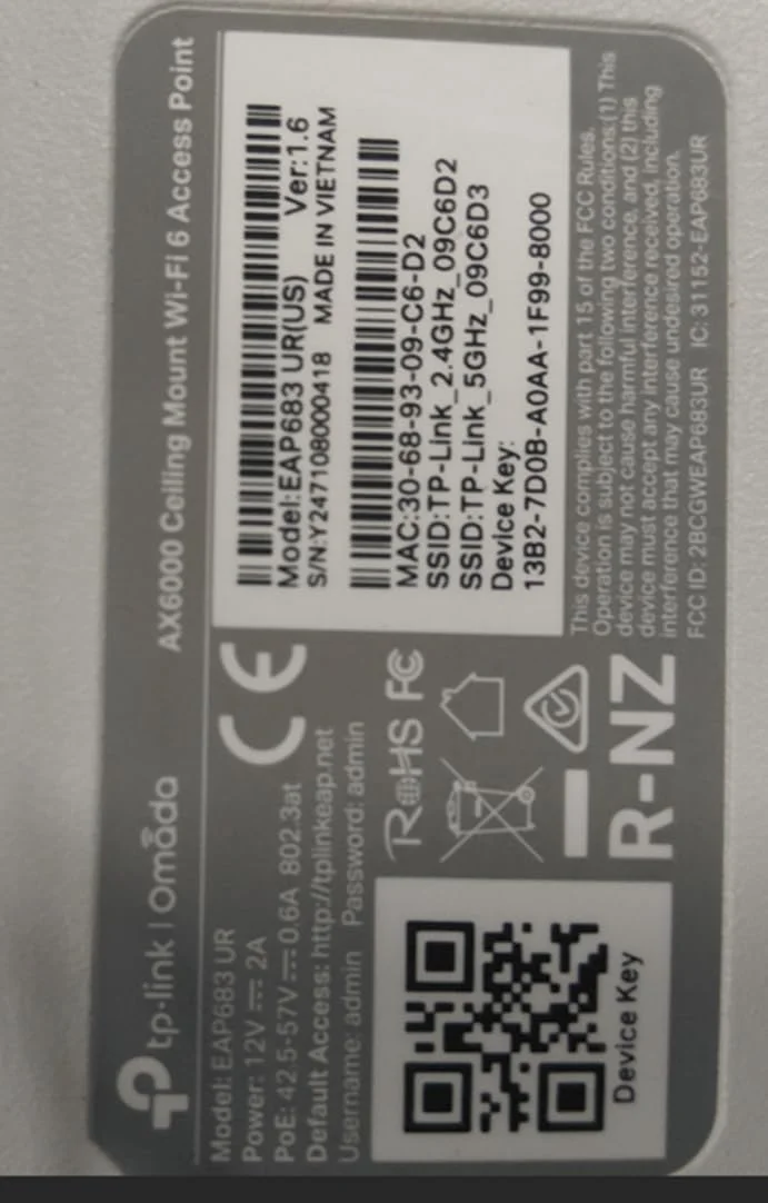 اکسس پوینت وایرلس TP-Link Omada | AX6000 دو بانده | تغذیه از طریق PoE یا DC (آداپتور شامل نمی شود) | رومینگ یکپارچه | نصب آسان | مدیریت از راه دور Omada (EAP683 UR) اکسس پوینت وایرلس TP-Link Omada | AX6000 دو بانده | تغذیه از طریق PoE یا DC (آداپتور شامل نمی شود) | رومینگ یکپارچه | نصب آسان | مدیریت از راه دور Omada (EAP683 UR)