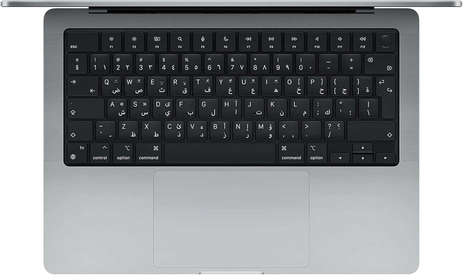 اپل مک بوک پرو 2021 (14 اینچی، تراشه Apple M1 Pro با پردازنده مرکزی 10 هسته ای و پردازنده گرافیکی 16 هسته ای، 16 گیگابایت رم، 1 ترابایت SSD) - خاکستری فضایی؛ عربی/انگلیسی (بازسازی شده)