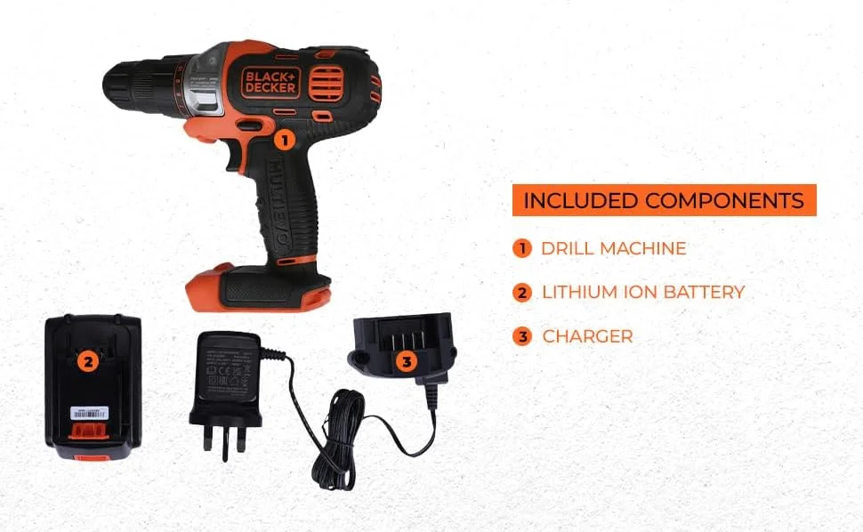 کیت چندکاره شارژی 18 ولت 1.5 آمپر BLACK+DECKER مدل Multi-Evo با سری دریل برای مصارف خانگی، اداری و DIY، نارنجی/مشکی - MT218K-GB کیت چندکاره شارژی 18 ولت 1.5 آمپر BLACK+DECKER مدل Multi-Evo با سری دریل برای مصارف خانگی، اداری و DIY، نارنجی/مشکی - MT218K-GB