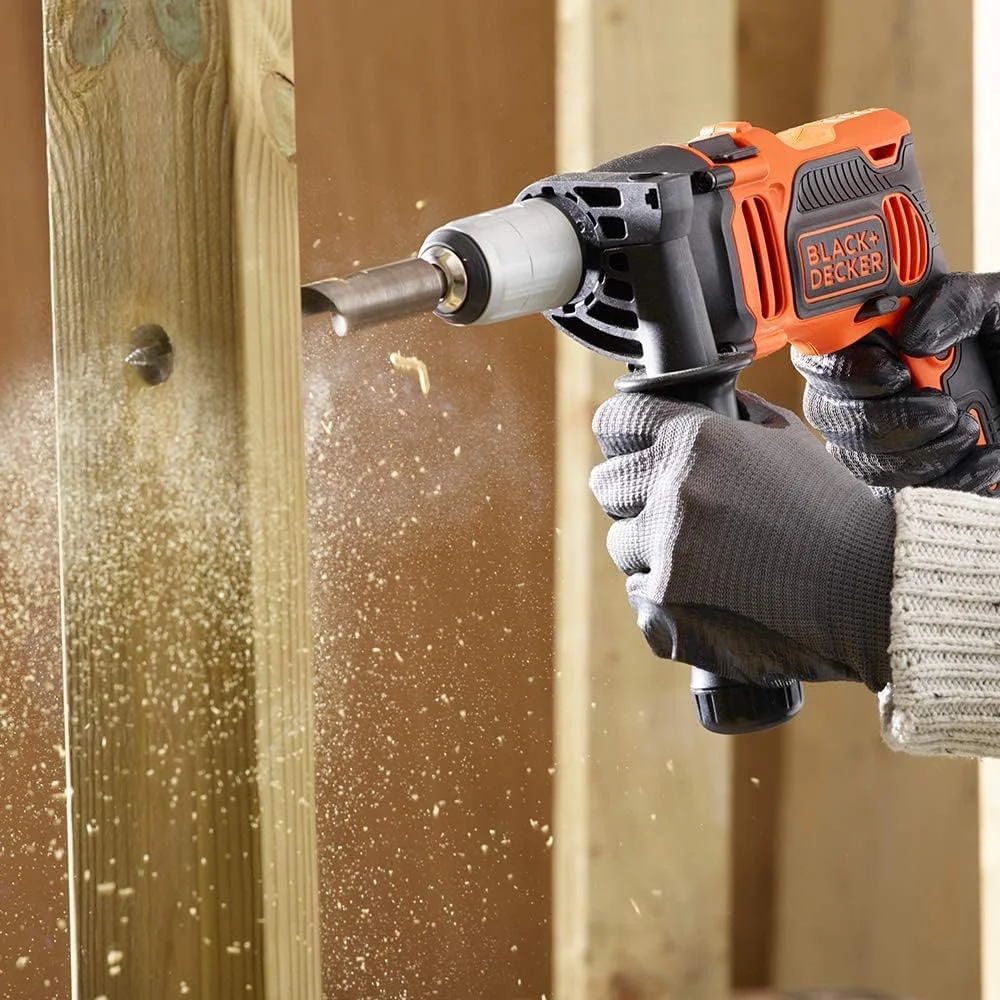 دریل چکشی سیم دار 850 وات بلک اند دکر با سرعت 3100 دور در دقیقه، دارای عملکرد جلو/عقب، به همراه 6 مته در جعبه ابزار برای سوراخکاری فلز، چوب و مصالح ساختمانی، نارنجی/مشکی - BEH850K-GB دریل چکشی سیم دار 850 وات بلک اند دکر با سرعت 3100 دور در دقیقه، دارای عملکرد جلو/عقب، به همراه 6 مته در جعبه ابزار برای سوراخکاری فلز، چوب و مصالح ساختمانی، نارنجی/مشکی - BEH850K-GB