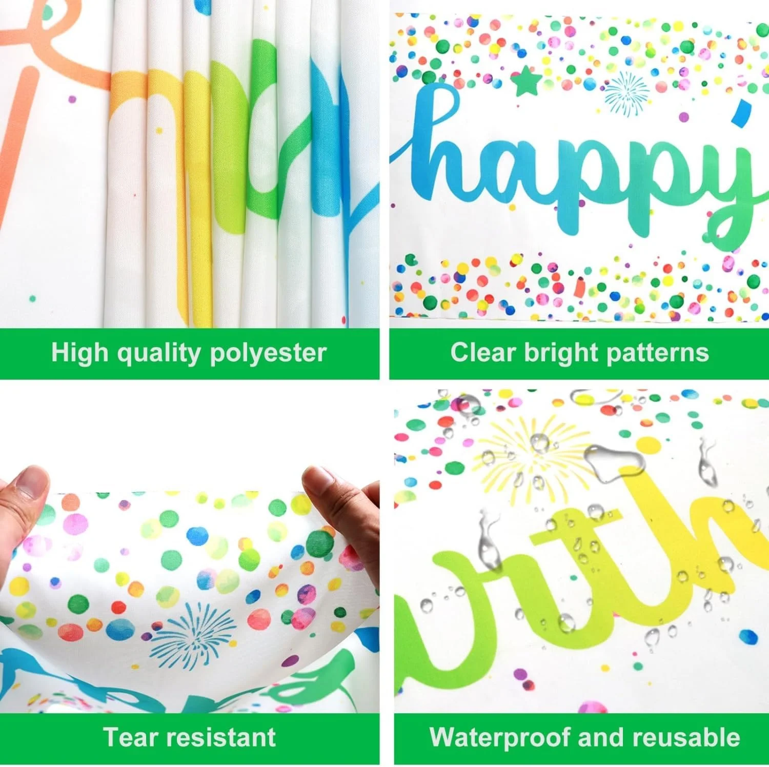 رانر رومیزی 35×180 سانتیمتر، رومیزی رنگارنگ جشن تولد، رومیزی یکبار مصرف مهمانی، ایدهآل برای لوازم جشن تولد و رویدادهای جشن، برای آقایان، بانوان و کودکان رانر رومیزی 35×180 سانتیمتر، رومیزی رنگارنگ جشن تولد، رومیزی یکبار مصرف مهمانی، ایدهآل برای لوازم جشن تولد و رویدادهای جشن، برای آقایان، بانوان و کودکان