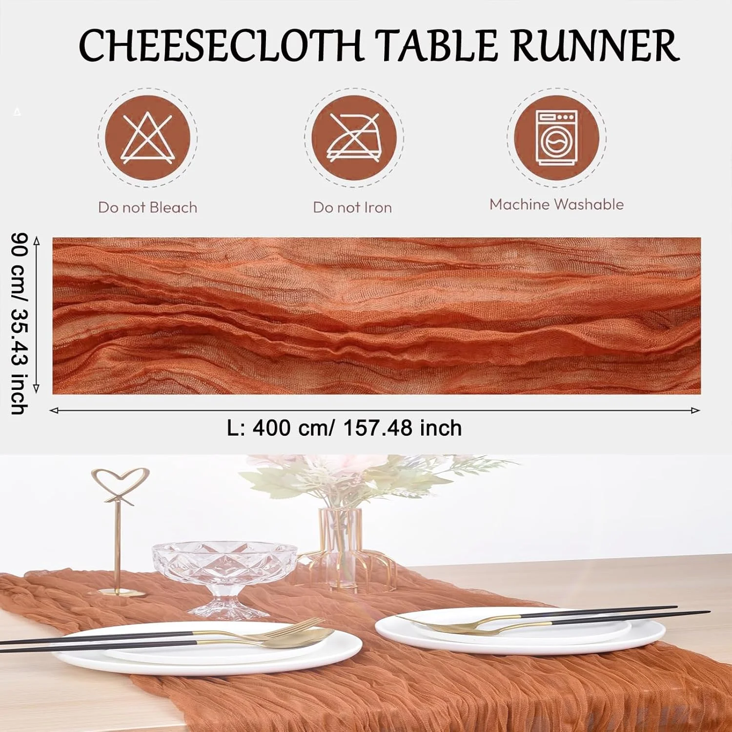 رانر میز پارچه ای - پارچه پنیر بوهمی، رانرهای میز روستایی و شفاف، دکور میز برای عروسی، جشن تولد، مهمانی نوزاد، کیک، تزئینات میز (90×400 سانتی متر) رانر میز پارچه ای - پارچه پنیر بوهمی، رانرهای میز روستایی و شفاف، دکور میز برای عروسی، جشن تولد، مهمانی نوزاد، کیک، تزئینات میز (90×400 سانتی متر)