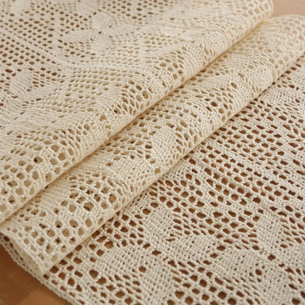 رانر رومیزی توری قلاب بافی وینتیج 30x200 سانتی متر با منگوله، رومیزی دست ساز بوهو بژ کلاسیک برای عروسی، آشپزخانه مزرعه، مهمانی تعطیلات و دکوراسیون هدیه رانر رومیزی توری قلاب بافی وینتیج 30x200 سانتی متر با منگوله، رومیزی دست ساز بوهو بژ کلاسیک برای عروسی، آشپزخانه مزرعه، مهمانی تعطیلات و دکوراسیون هدیه