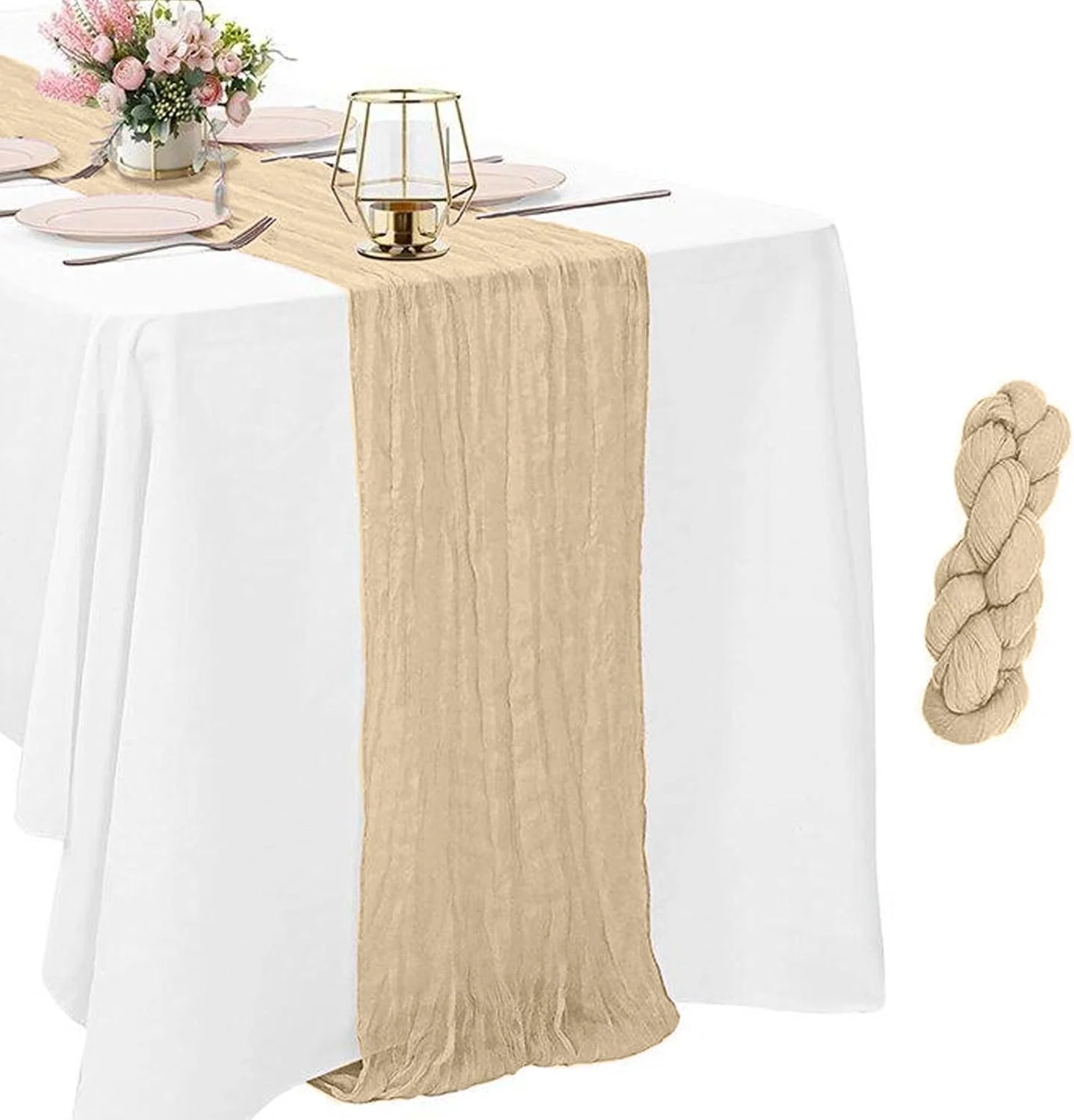 رانر میز پنبه ای، 90x300 سانتی متر، مناسب برای دکوراسیون عروسی بوهو، جشن نوزاد، جشن تولد، تزئین میز کیک رانر میز پنبه ای، 90x300 سانتی متر، مناسب برای دکوراسیون عروسی بوهو، جشن نوزاد، جشن تولد، تزئین میز کیک