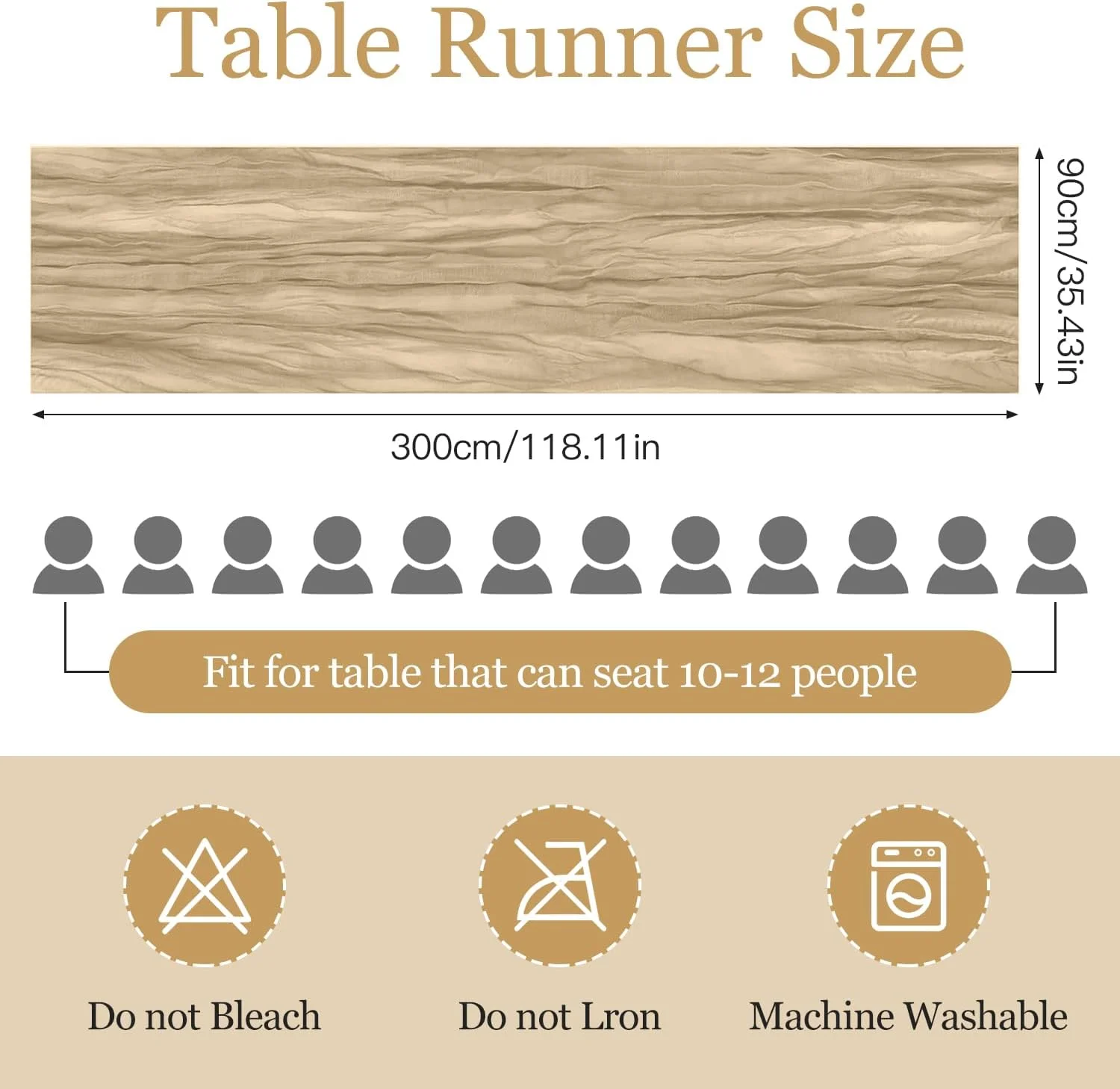رانر میز پنبه ای، 90x300 سانتی متر، مناسب برای دکوراسیون عروسی بوهو، جشن نوزاد، جشن تولد، تزئین میز کیک رانر میز پنبه ای، 90x300 سانتی متر، مناسب برای دکوراسیون عروسی بوهو، جشن نوزاد، جشن تولد، تزئین میز کیک