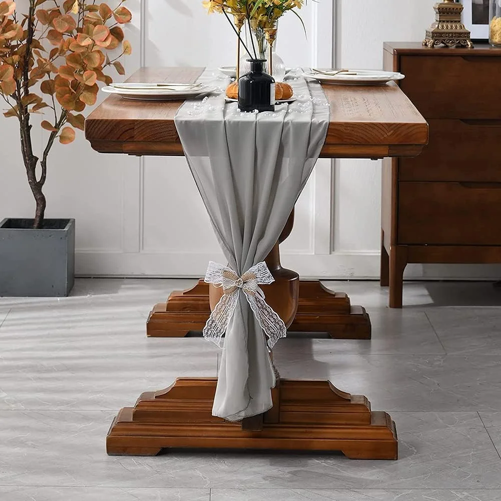 رانر رومیزی شیفون، رانر رومیزی شیفون مناسب برای دکور میز عروسی، پارچه تزیینی برای طاق عروسی، مناسب برای دکوراسیون میز غذاخوری منزل، جشن تولد، خاکستری روشن، 73 در 305 سانتی متر رانر رومیزی شیفون، رانر رومیزی شیفون مناسب برای دکور میز عروسی، پارچه تزیینی برای طاق عروسی، مناسب برای دکوراسیون میز غذاخوری منزل، جشن تولد، خاکستری روشن، 73 در 305 سانتی متر